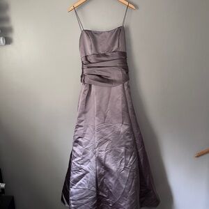 Watters satin ball gown bridesmaid dress